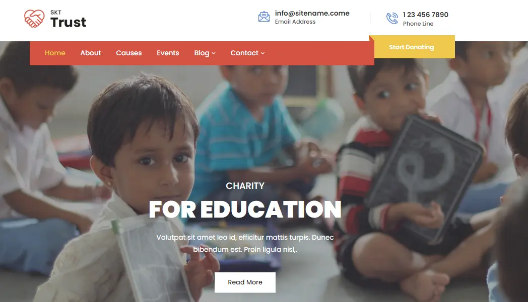 SKT Trust - Charity WordPress Theme