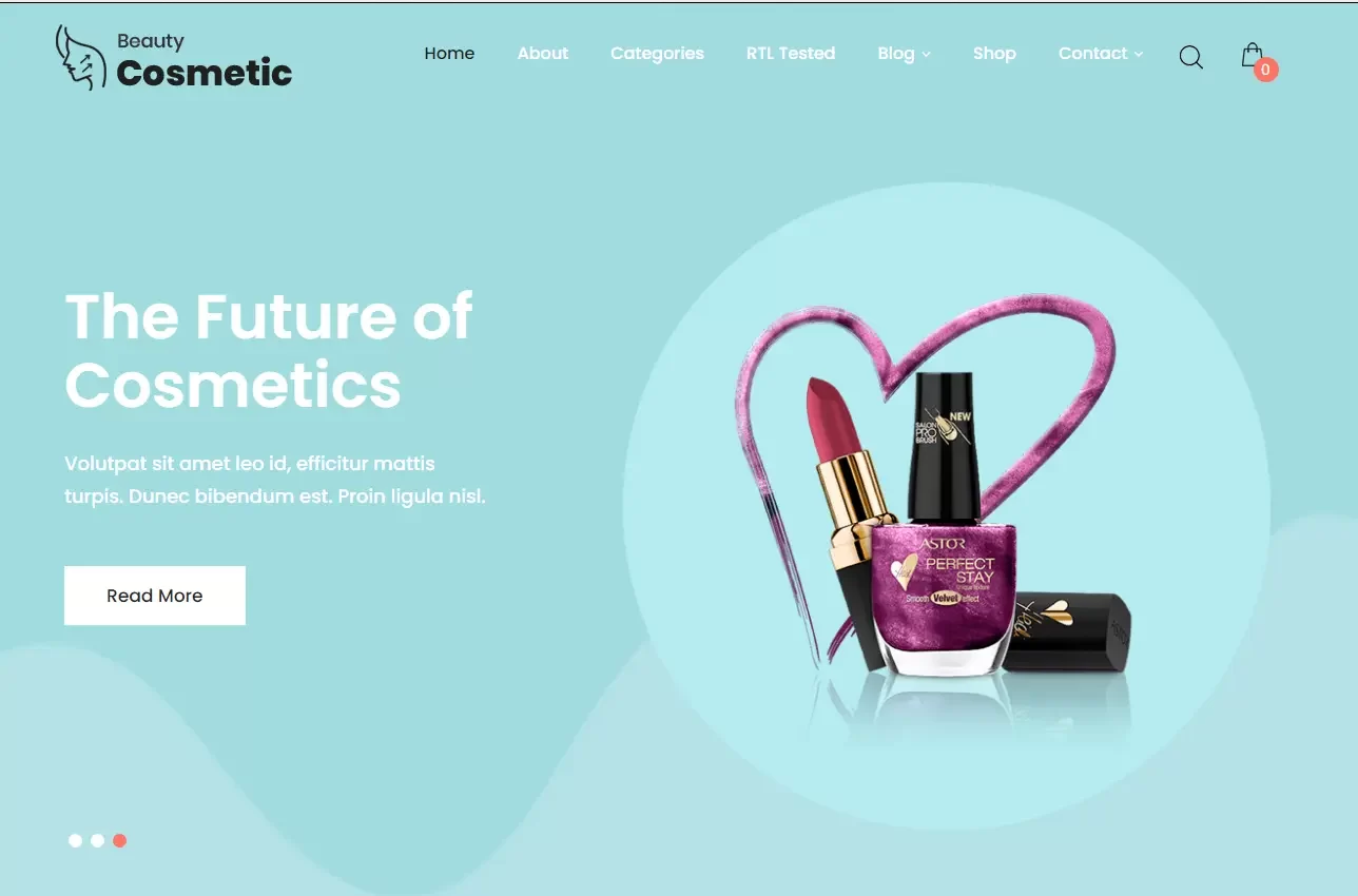 Beauty Cosmetics - Customizable WordPress Theme