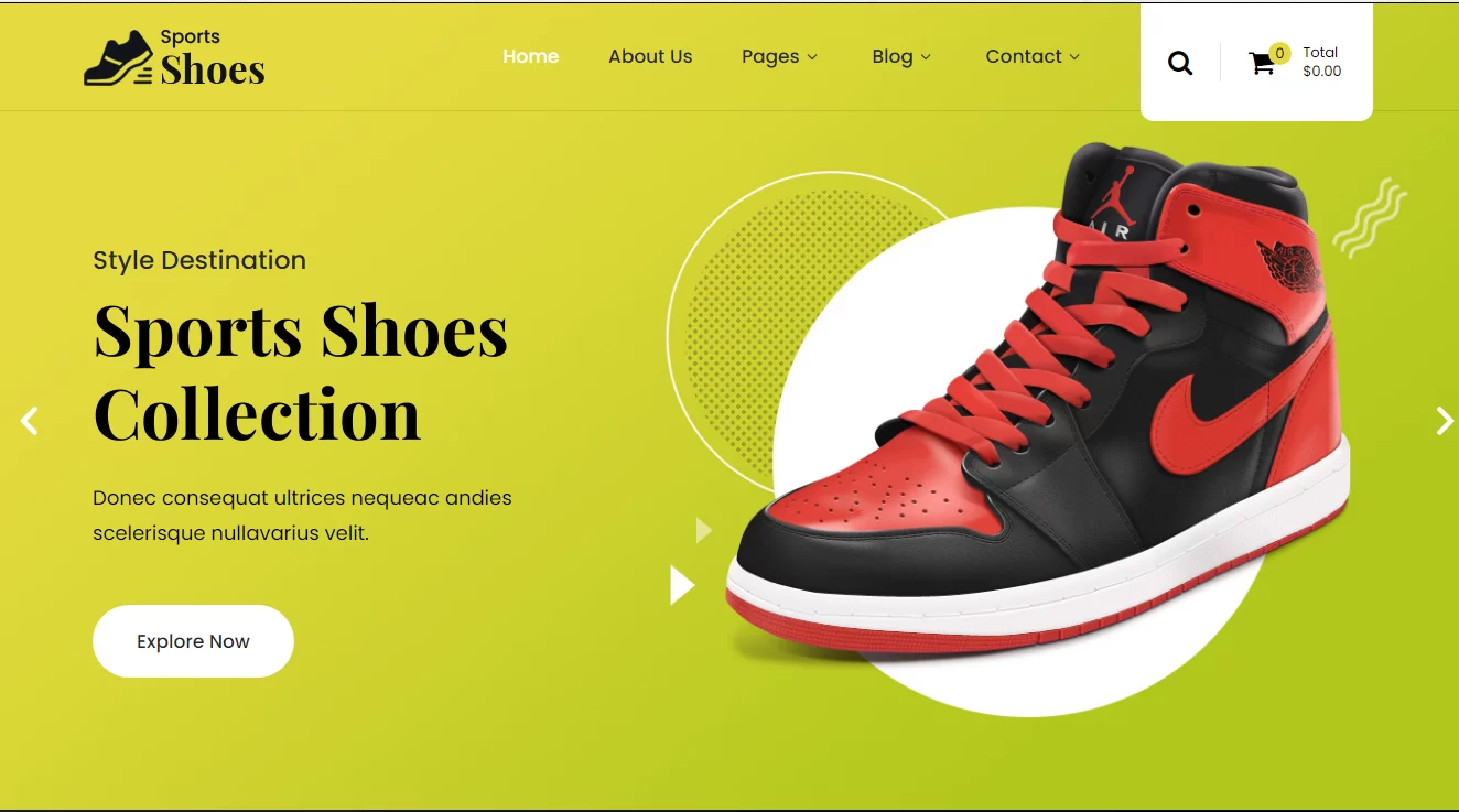 SKT Sports Shoes - Customizable WordPress Theme