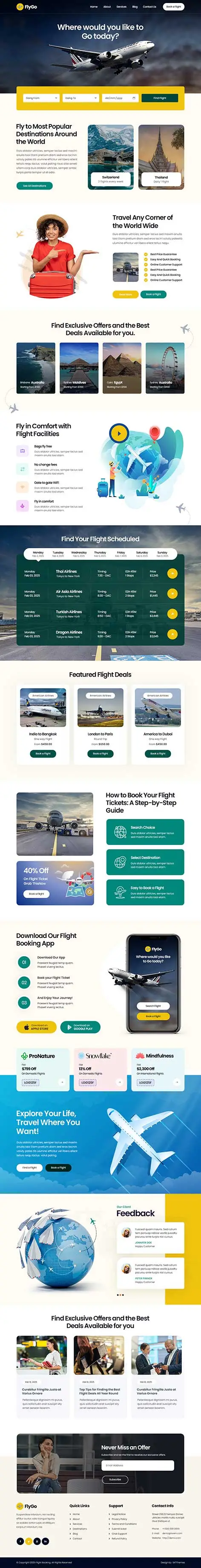 Airline Tickets WordPress Theme
